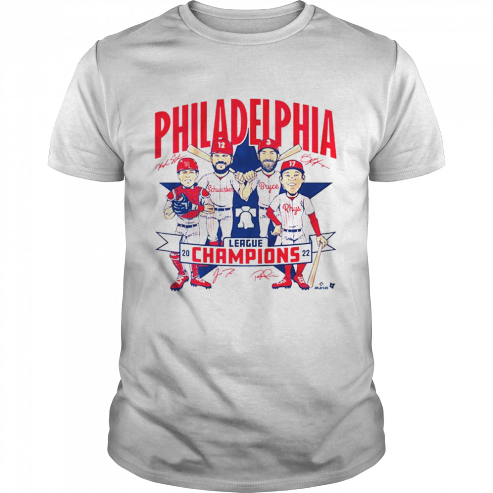 Philadelphia Phillies ’22 League Champions Caricature retro shirt