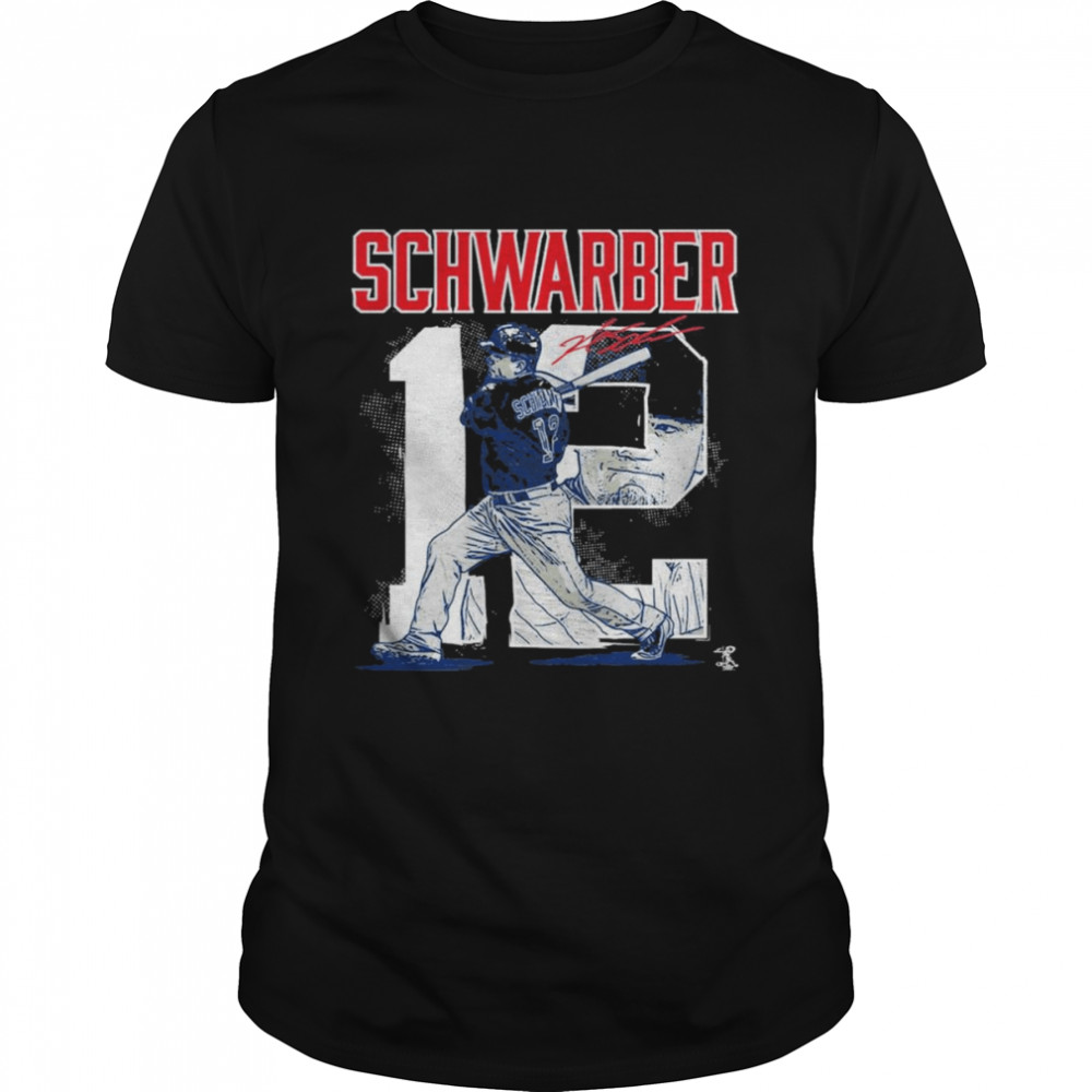 Kyle Schwarber player number apparel Philadelphia Phillies signature 12 t-shirt