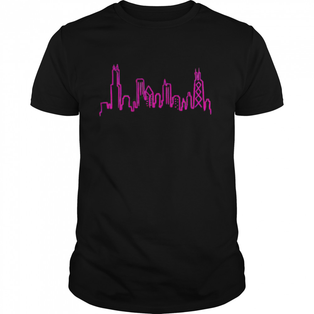 Awesome chicago skyline shirt
