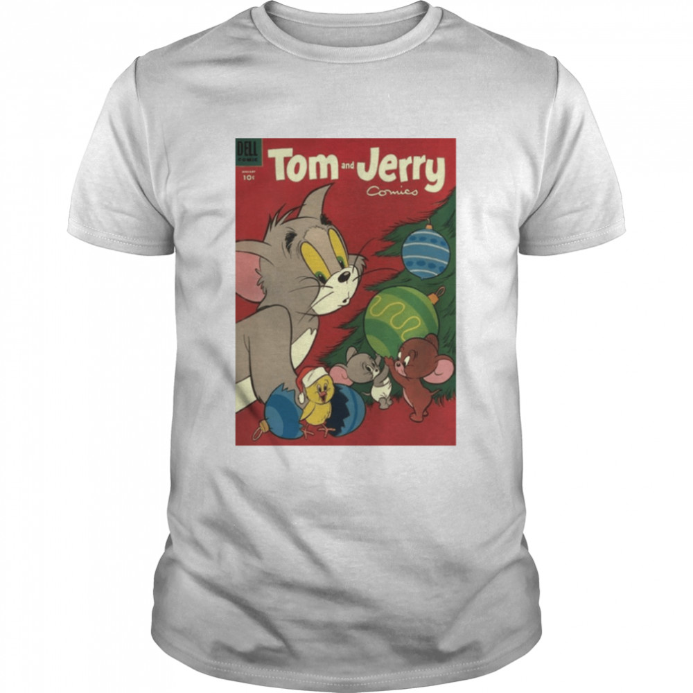 Red Design For Christmas Tom And Jerry shirt