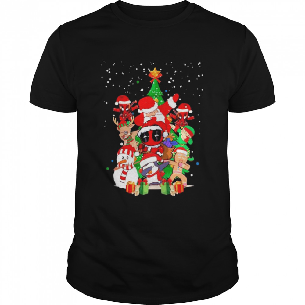Santa Claus Dead Pool Elf Snowman Merry Christmas tree 2022 shirt
