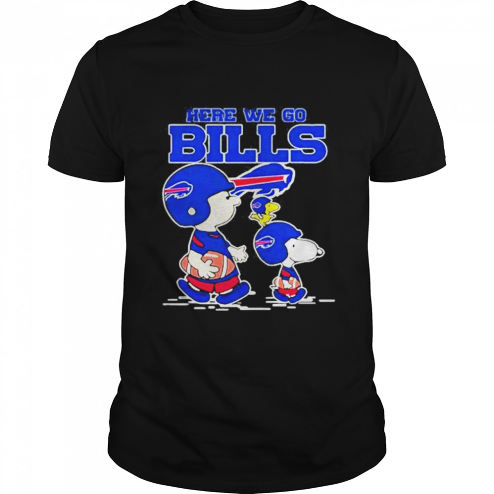 Snoopy And Charlie Brown Here We Go Buffalo Bill Road 2022 Shirt