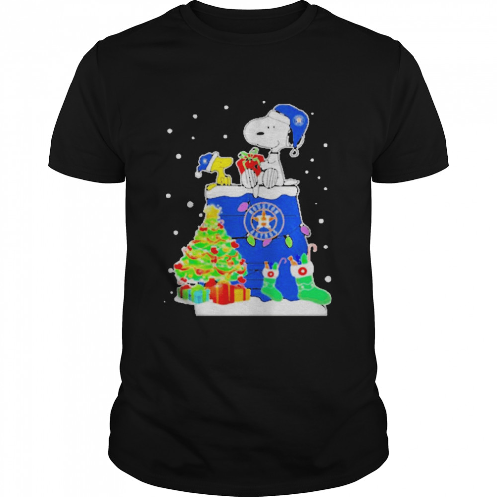 Houston astros Snoopy and Woodstock merry Christmas 2022 T-shirt