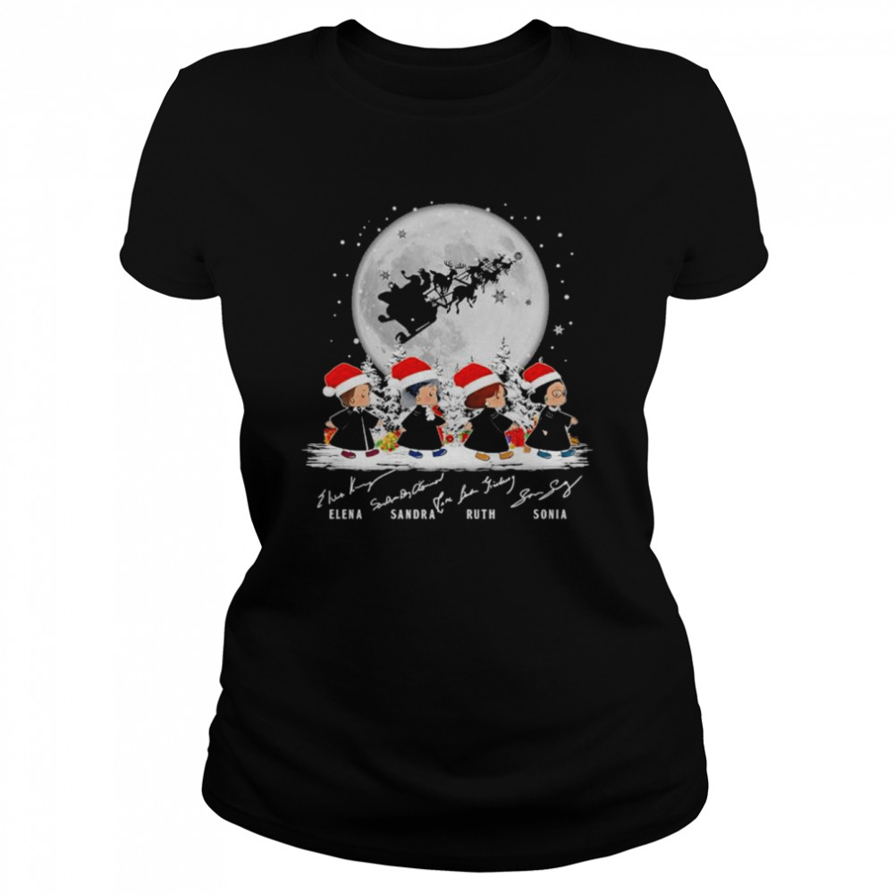 Santa Elena, Sandra and Ruth and Sonia abbey road christmas signatures shirt Classic Women's T-shirt