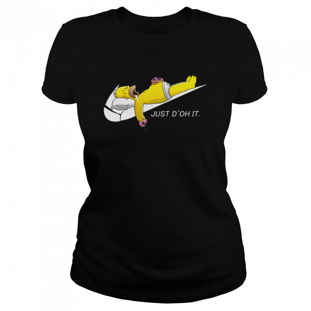 Swoosh Mark The Simpsons Funny Cartoon Nike Logo shirt - Tee