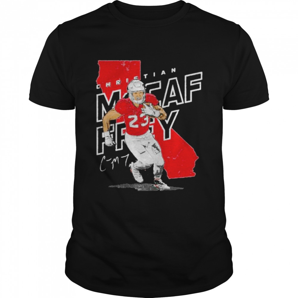 christian McCaffrey San Francisco 49ers player map shirt