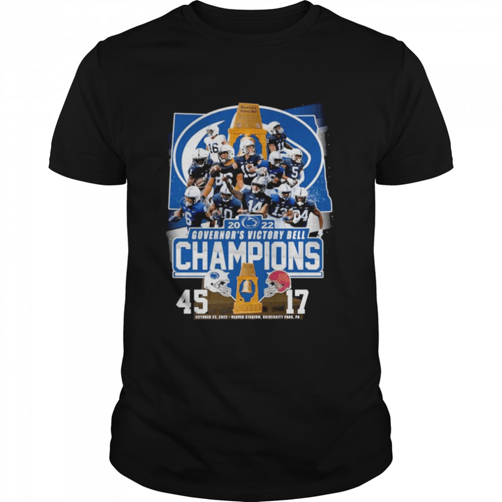 Penn State Nittany Lions 45 vs 17 Minnesota Golden Gophers 2022 Governor’s Victory Bell Champions shirt