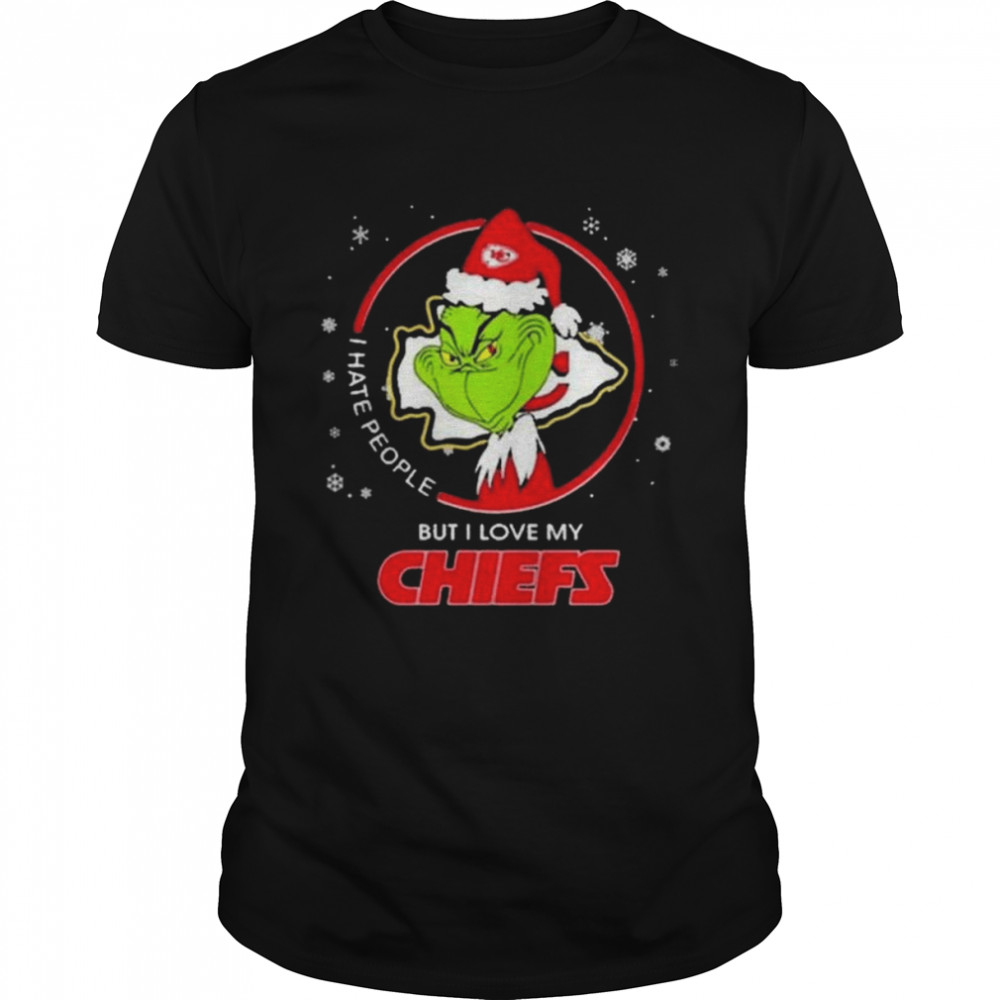 The Grinch I Hate People But I Love My Kansas City Chiefs Christmas 2022 shirt