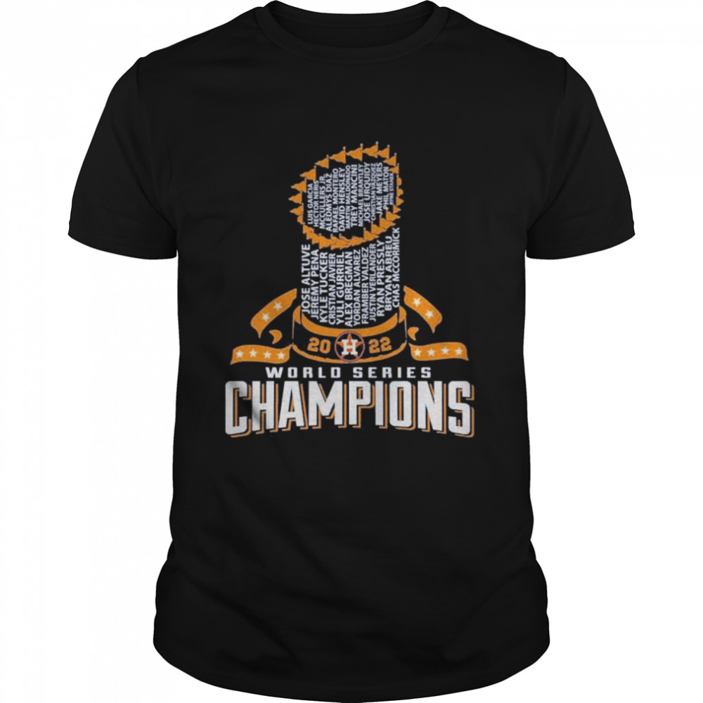 Houston Astros Players names World Series champions cup shirt