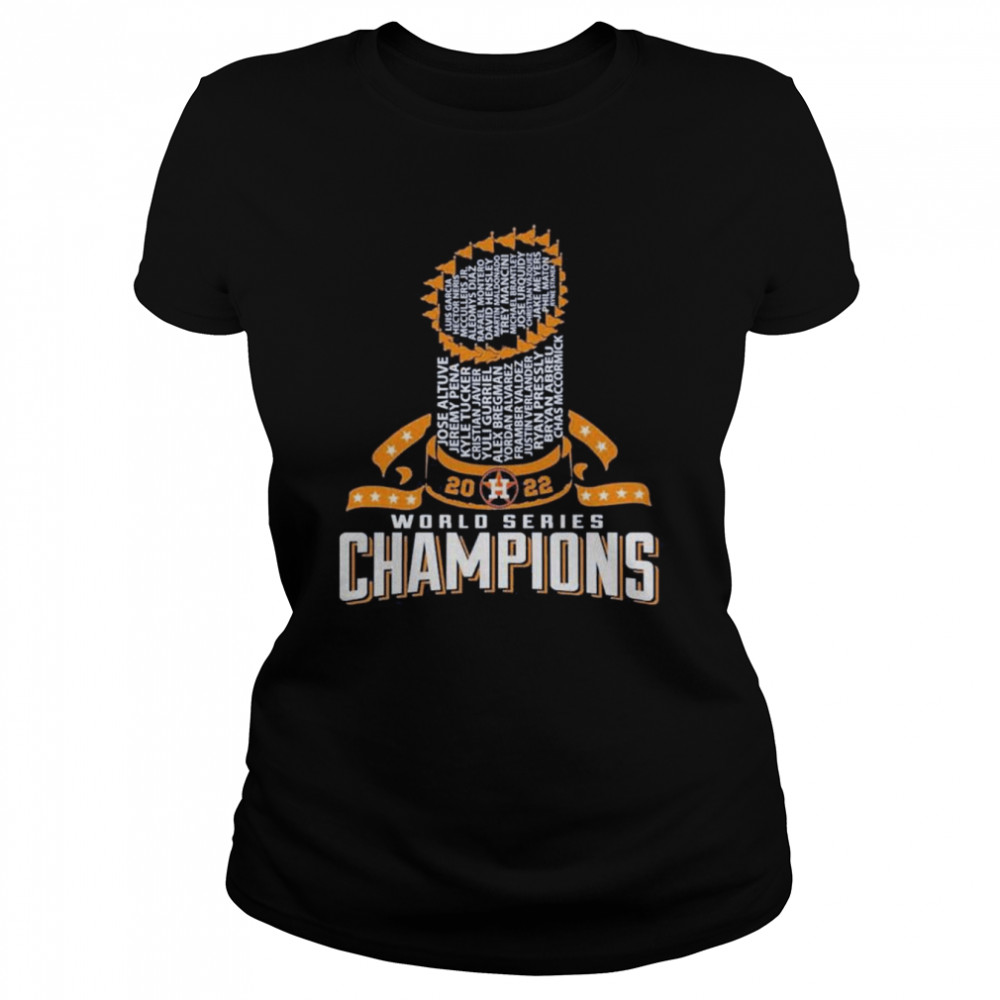 Houston Astros Players names World Series champions cup shirt Classic Women's T-shirt