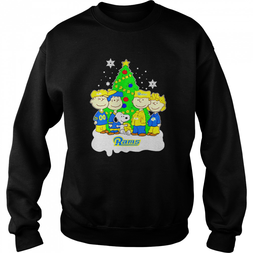 Snoopy The Peanuts Los Angeles Rams Christmas 2022 shirt Unisex Sweatshirt
