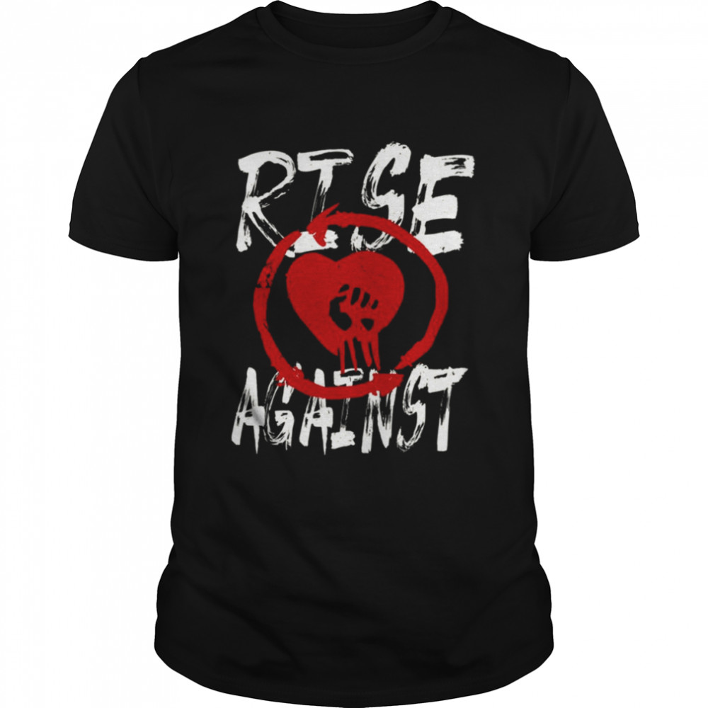 Red Heart Symbol Rise Against shirt