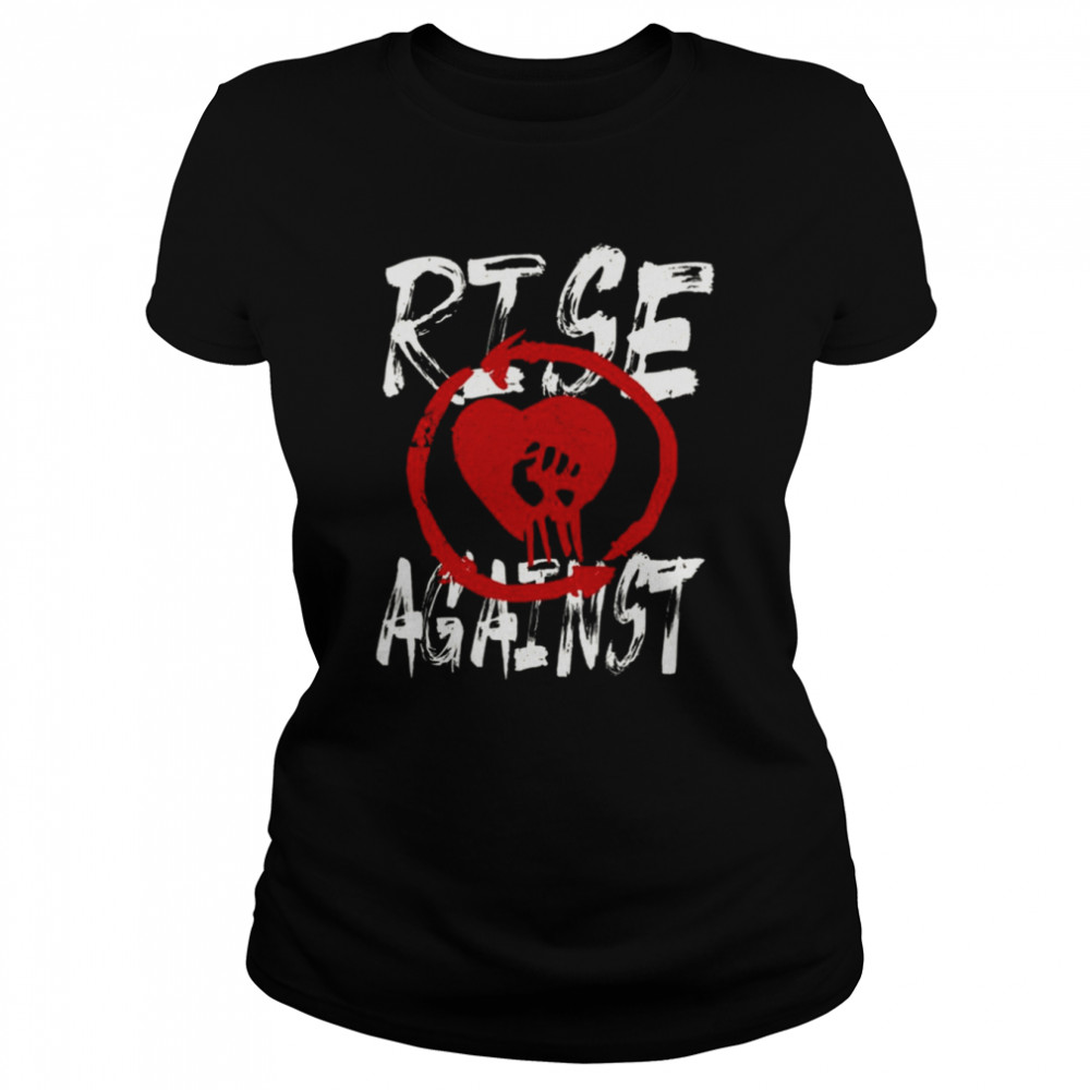 Red Heart Symbol Rise Against shirt Classic Women's T-shirt