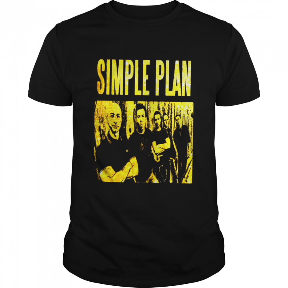 Simpe Plan Retro Music Gold Art shirt