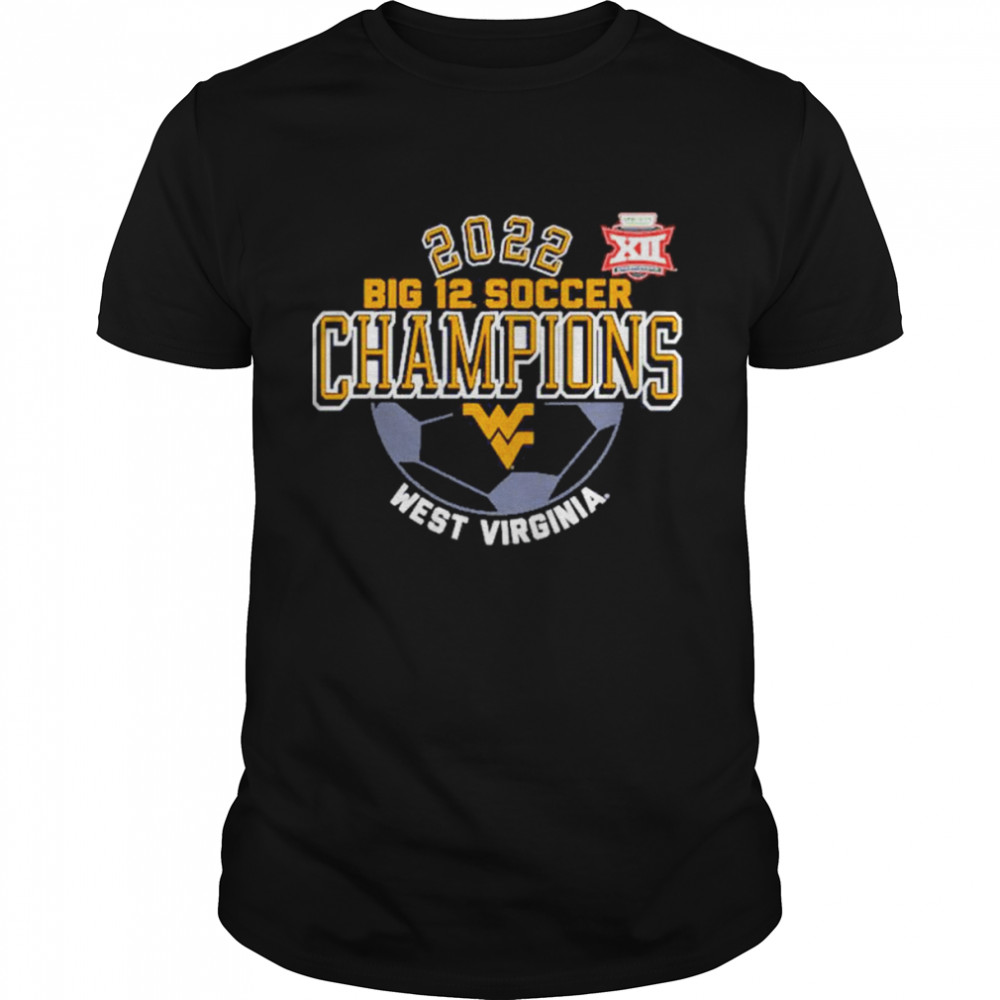 WVU 84 West Virginia Mountaineers 2022 Big 12 Women’s Soccer Conference Tournament Champions Locker Room T-Shirt