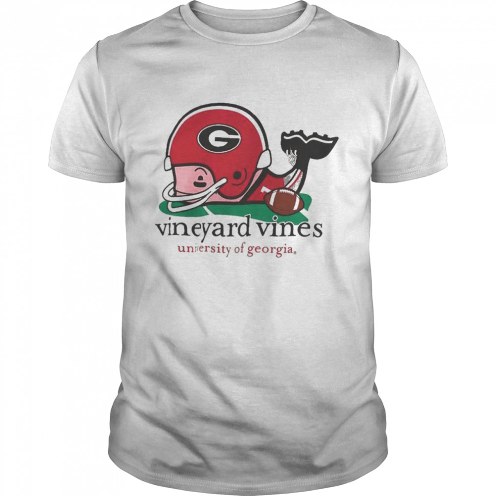 Georgia Bulldogs Vineyard Vines Football Whale T-Shirt