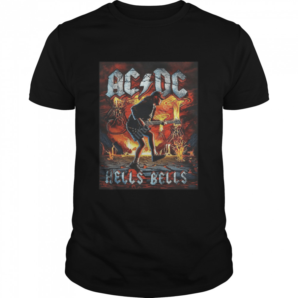 Graphic Art Hells Bells Acdc Music Band shirt