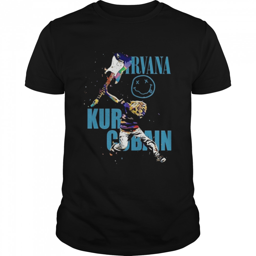 Graphic Art Kurt Cobain Nirvana Music Band shirt