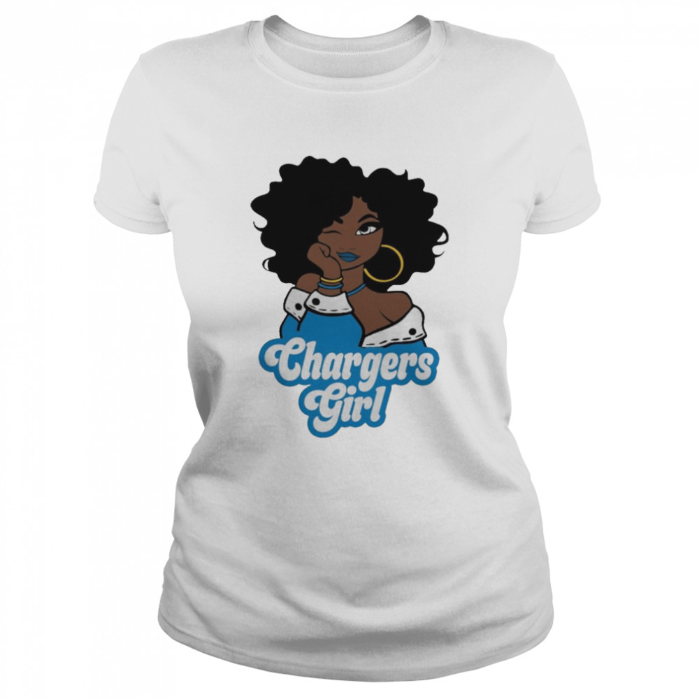 Los Angeles Chargers football Black Girl 2022 shirt Classic Women's T-shirt