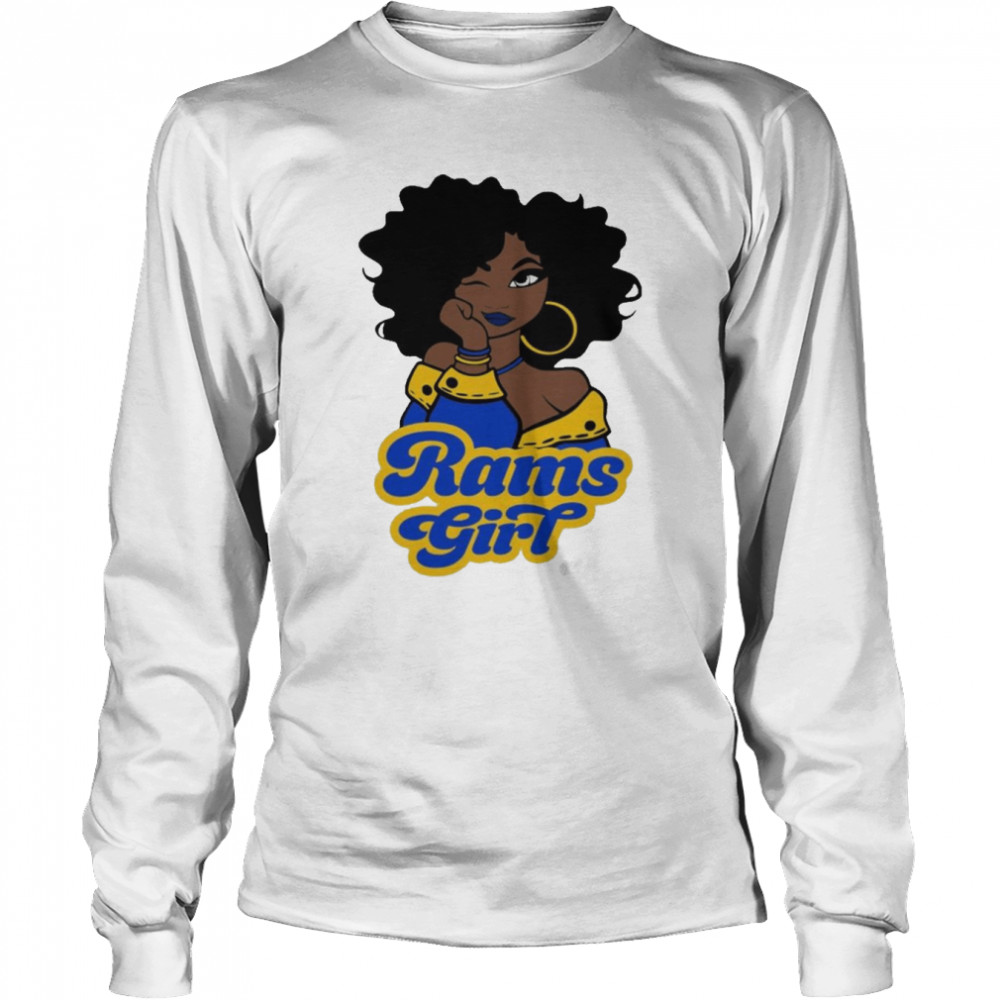 Los Angeles Rams football Black Girl 2022 shirt Long Sleeved T-shirt