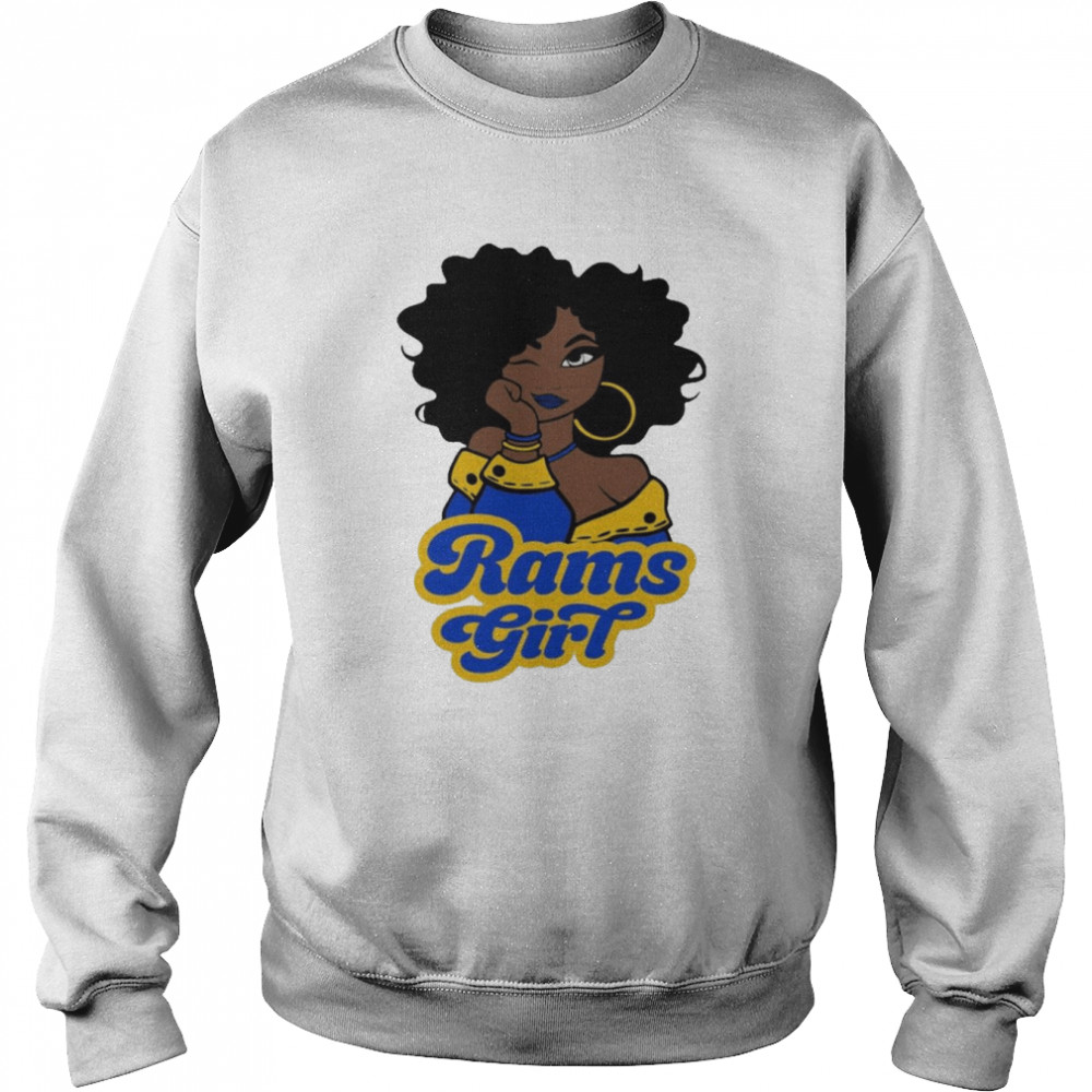 Los Angeles Rams football Black Girl 2022 shirt Unisex Sweatshirt