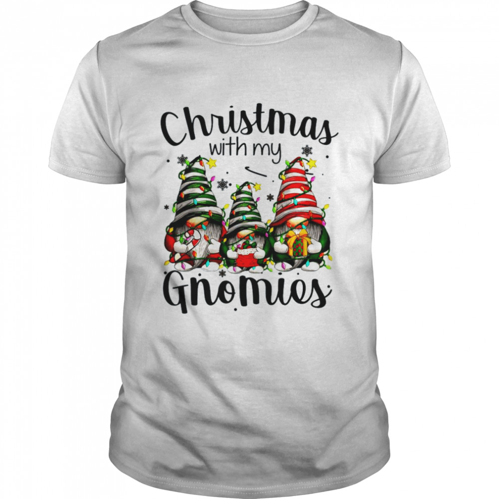 Christmas With My Gnomies Candy Xmas Lights Christmas 2022 shirt