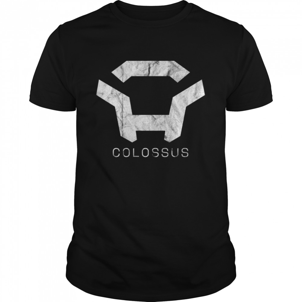 Colossus Javelin Variant Anthem Game Symbol Worn White Logo shirt