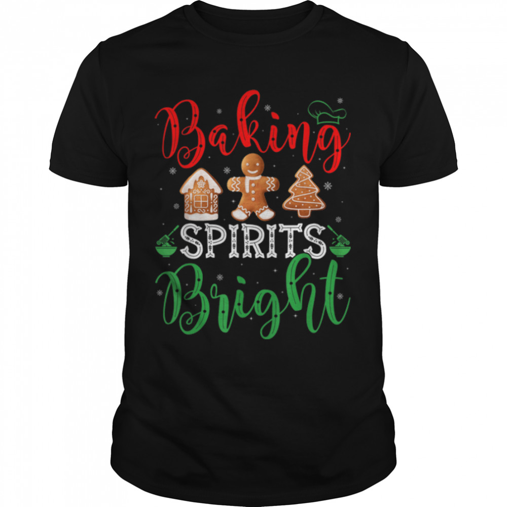 Christmas Baking Spirits Bright Cute Womens Christmas Pajama T-Shirt B0BM7TYCTH