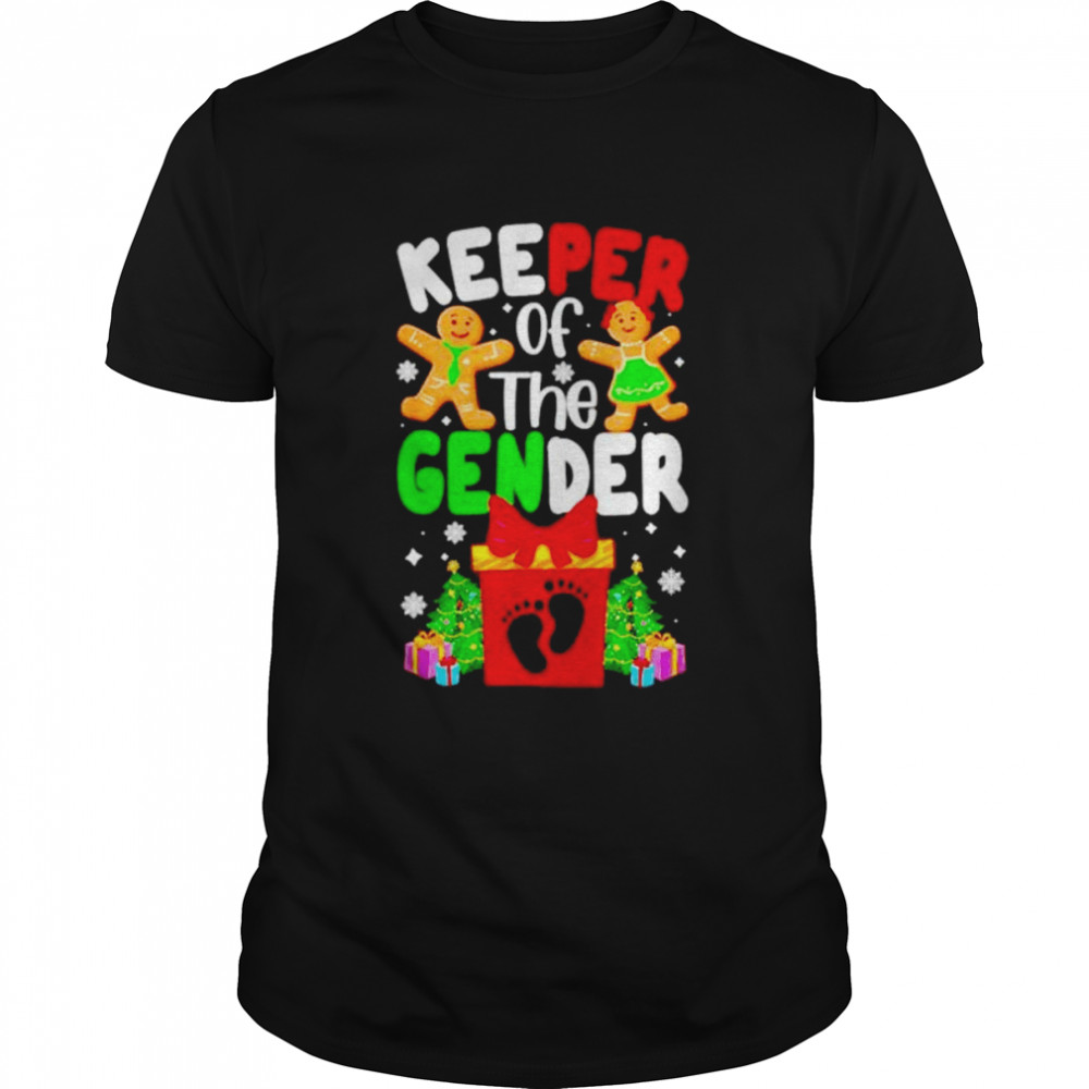 christmas keeper of the gender reveal baby shirt