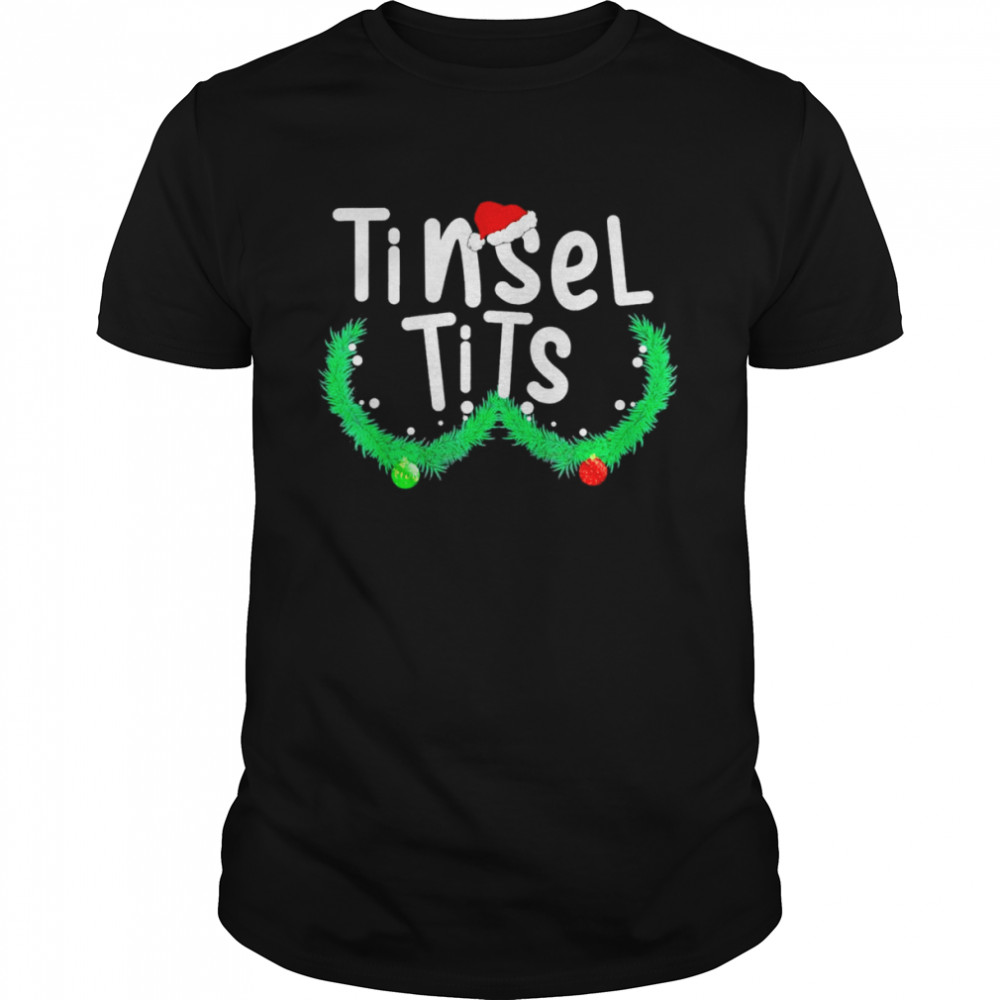 Matching Christmas tinsel tits and jingle balls shirt