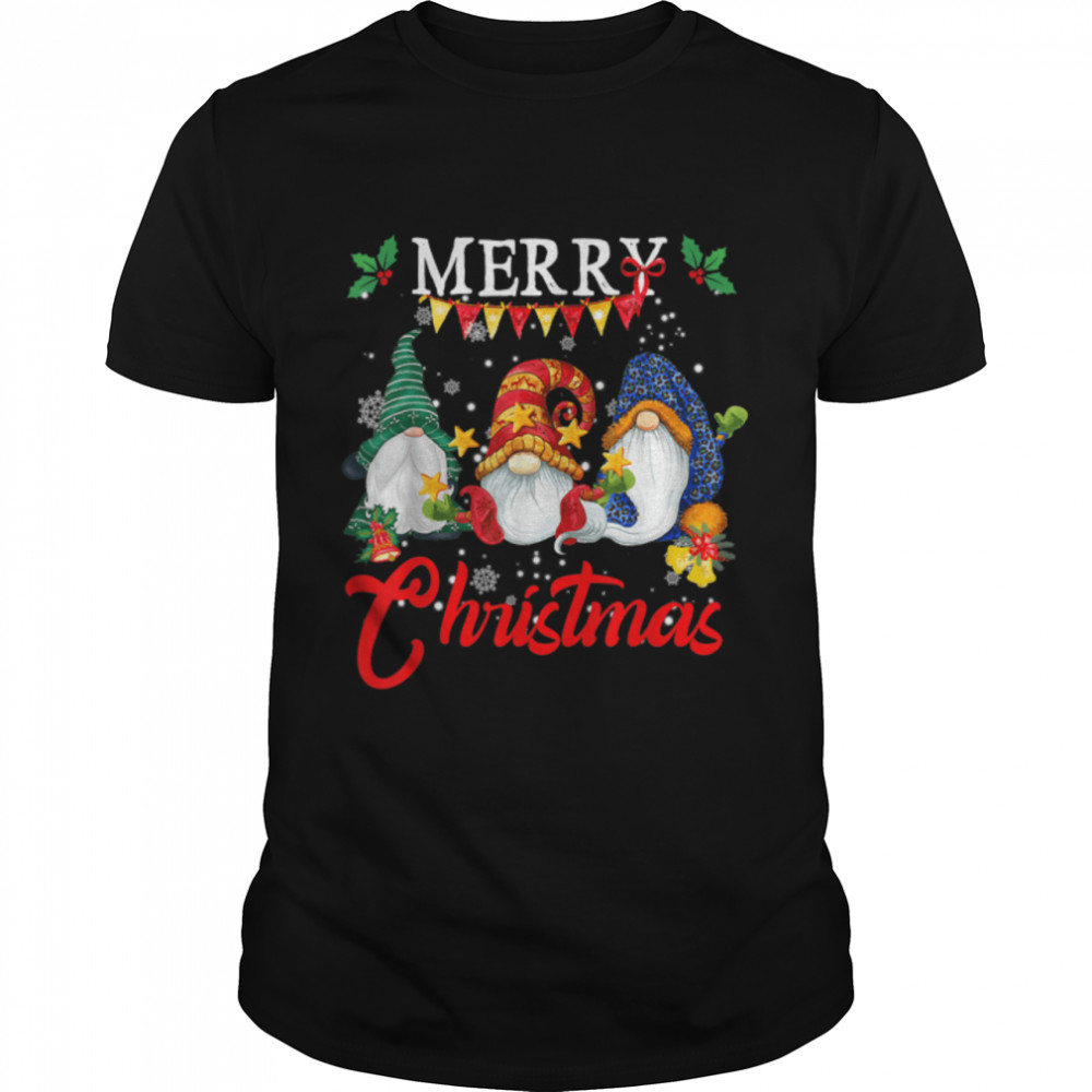 Merry Christmas Gnomies Christmas Gnome Xmas Women T-Shirt B0BM9QG9VB