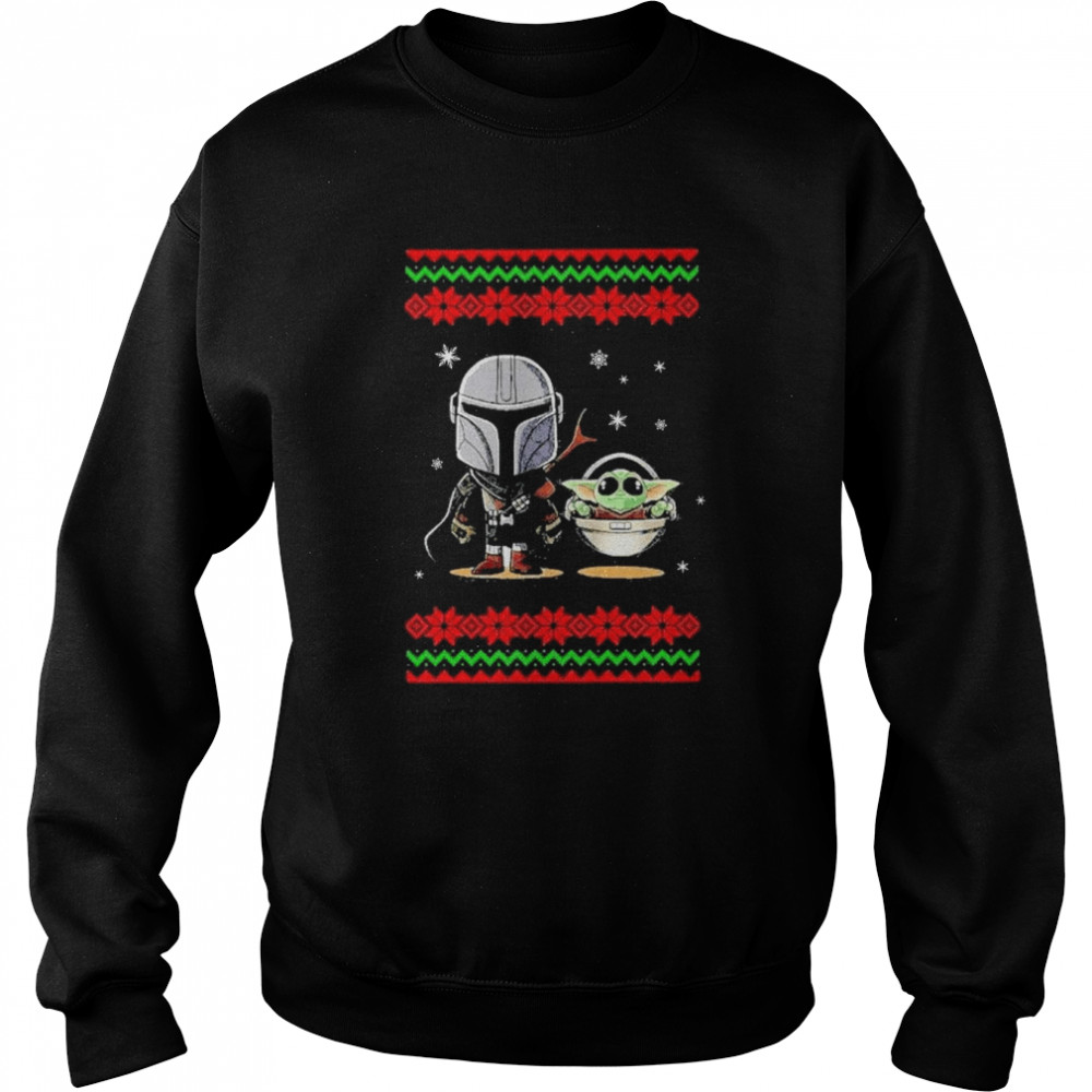 Santa baby star war and baby Yoda 2022 ugly Christmas sweater Unisex Sweatshirt