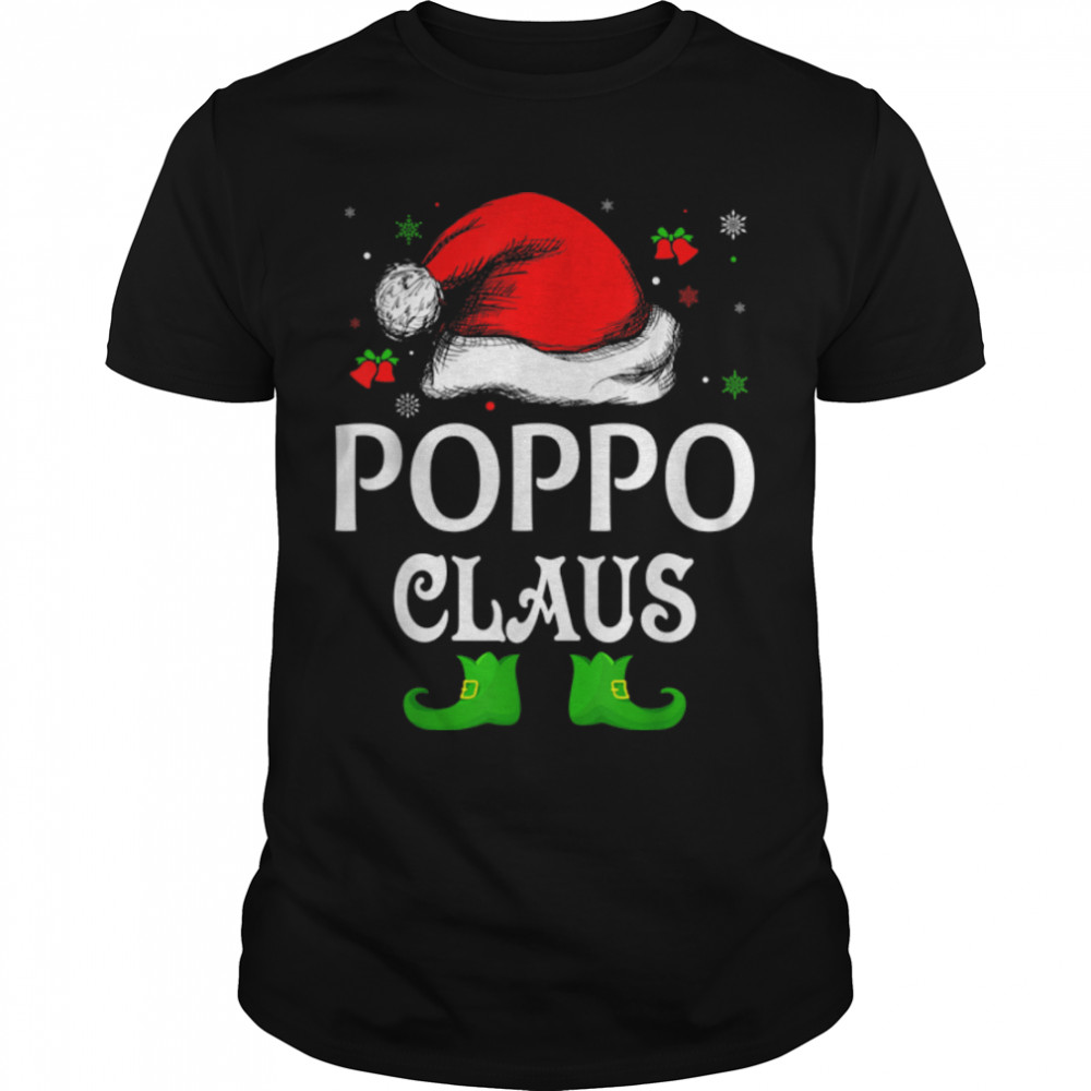 Santa Hat Poppo Claus Elf Funny Ugly Christmas Sweater T-Shirt B0BM7WJGH4