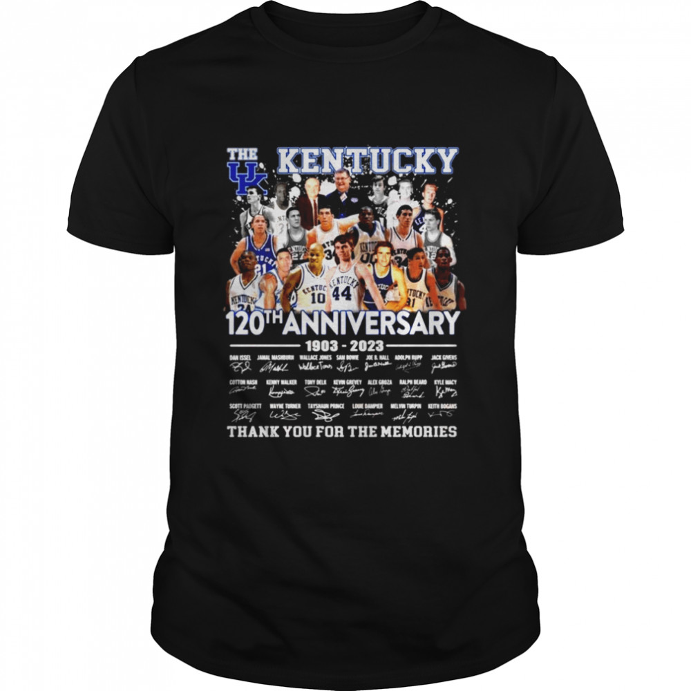 The Kentucky Wildcats 120th Anniversary 1903 – 2023 Thank You For The Memories Signatures Shirt