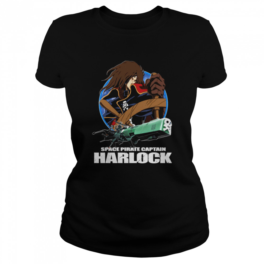 Vintage Space Pirate Captain Harlock shirt Classic Women's T-shirt