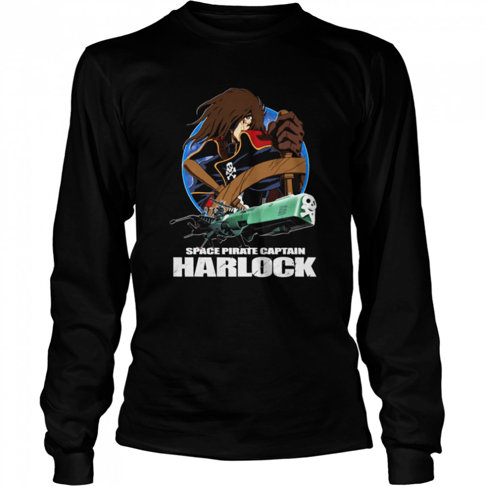 Vintage Space Pirate Captain Harlock shirt Long Sleeved T-shirt
