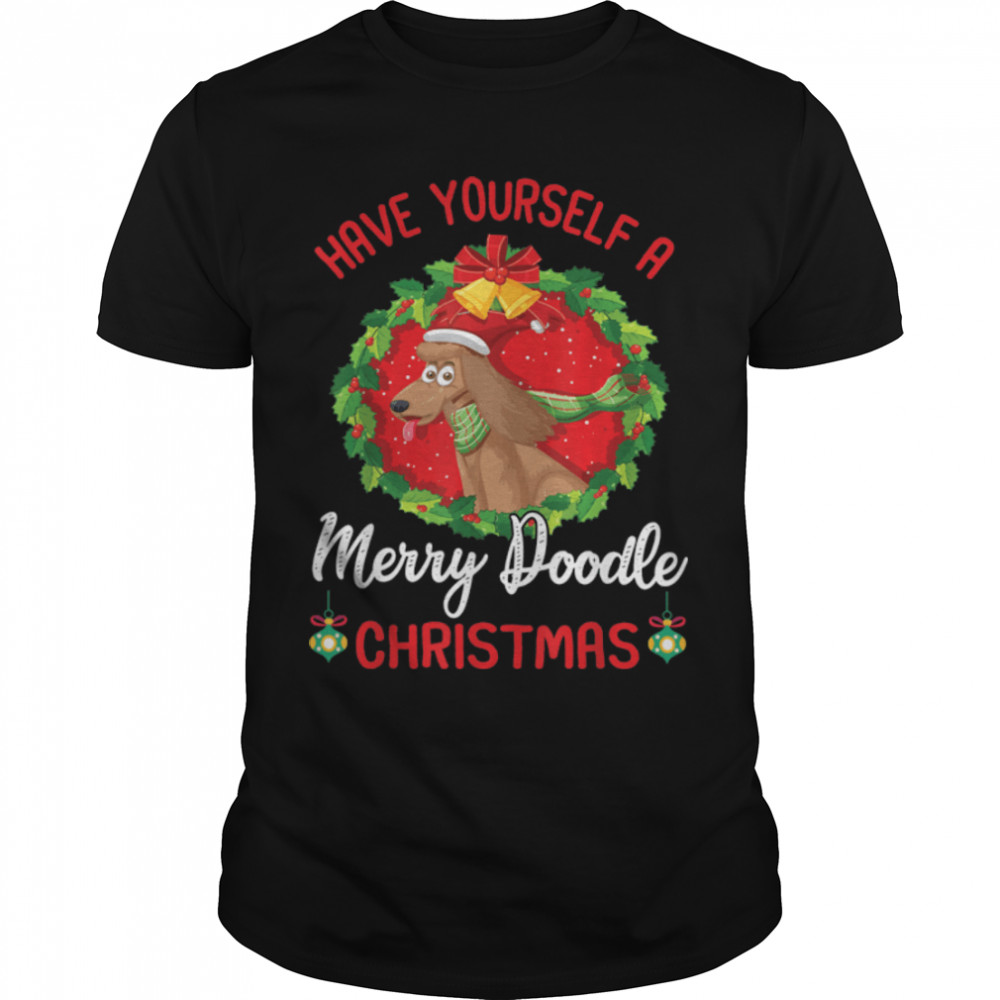 Noel Bell Flowers Have Yourself A Merry Doodle Christmas T-Shirt B0BMLRZY7N