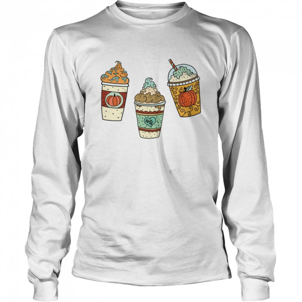 Pumpkin Spice Latte Drink Sticker Pack shirt Long Sleeved T-shirt