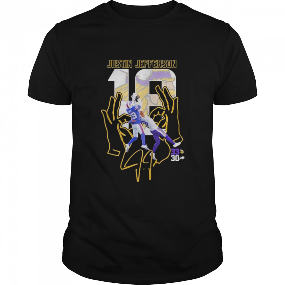 Minnesota Vikings and Buffalo Bills Justin Jefferson 33 30 shirt