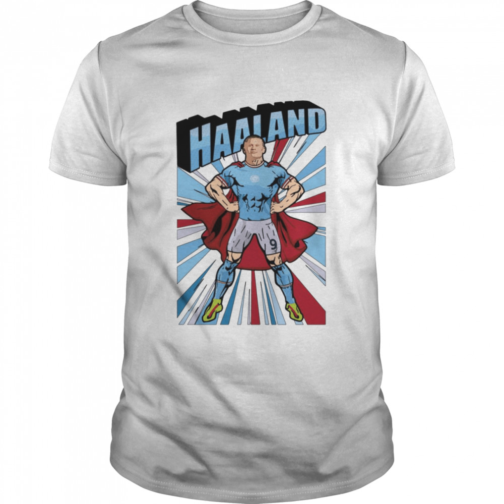 Superhero Goal Machine Artwork Erling Haaland shirt