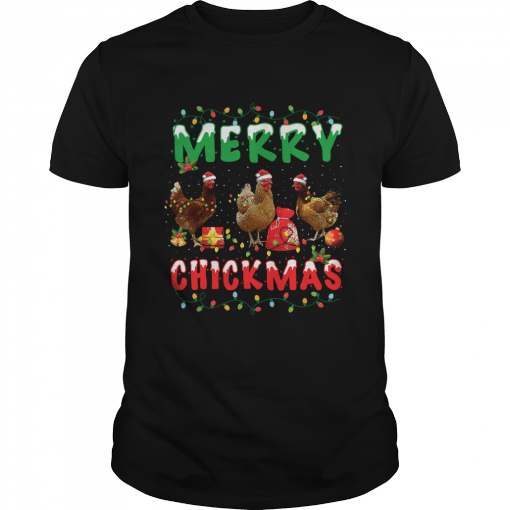 Chickens Merry Chickmas Merry Christmas Gift Light shirt