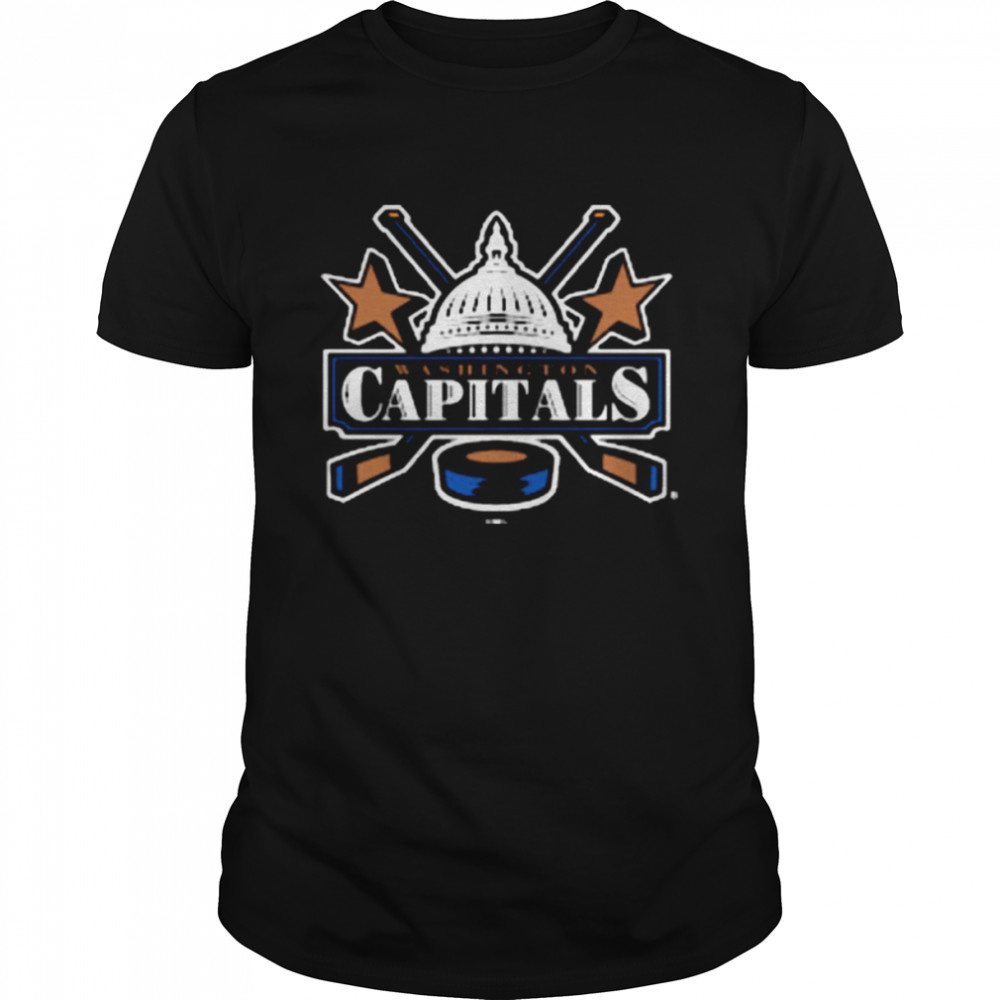 Nhl Washington capitals black team secondary logo shirt
