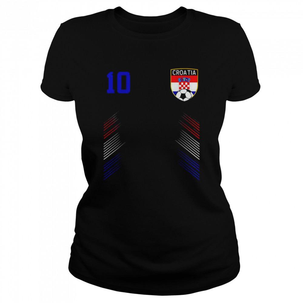 Croatia Soccer Croatian Football Retro 10 Jersey T- Classic Women's T-shirt