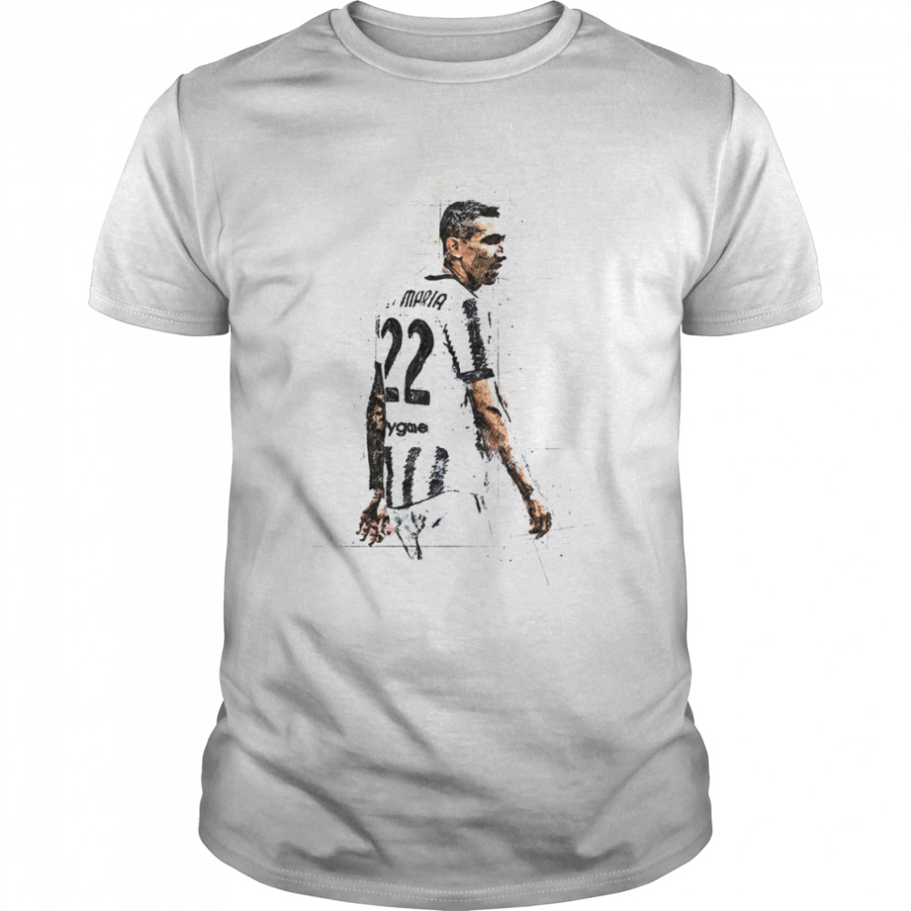 Number 22 Football Art Angel Di Maria shirt