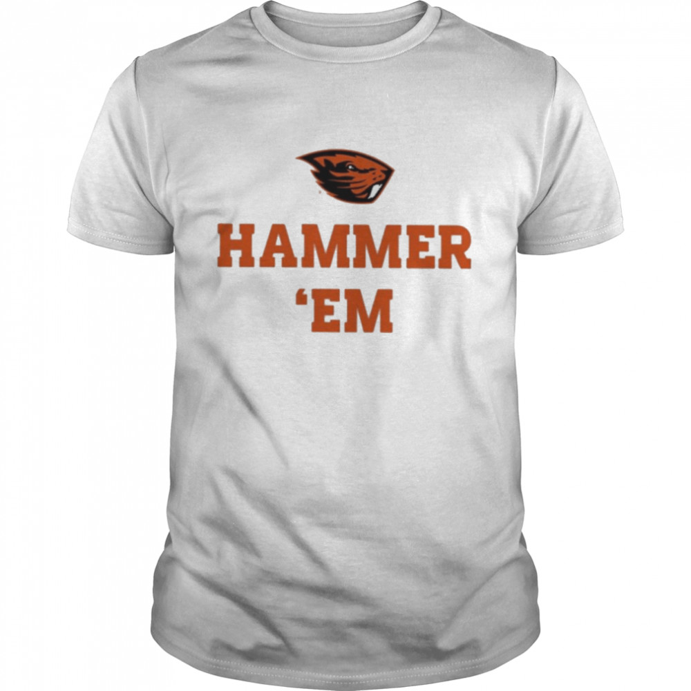 Osu beaver logo hammer em T-shirt