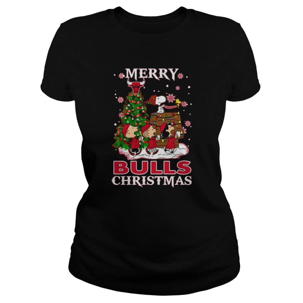Snoopy and Friends Merry Carolina Hurricanes Christmas shirt Classic Women's T-shirt