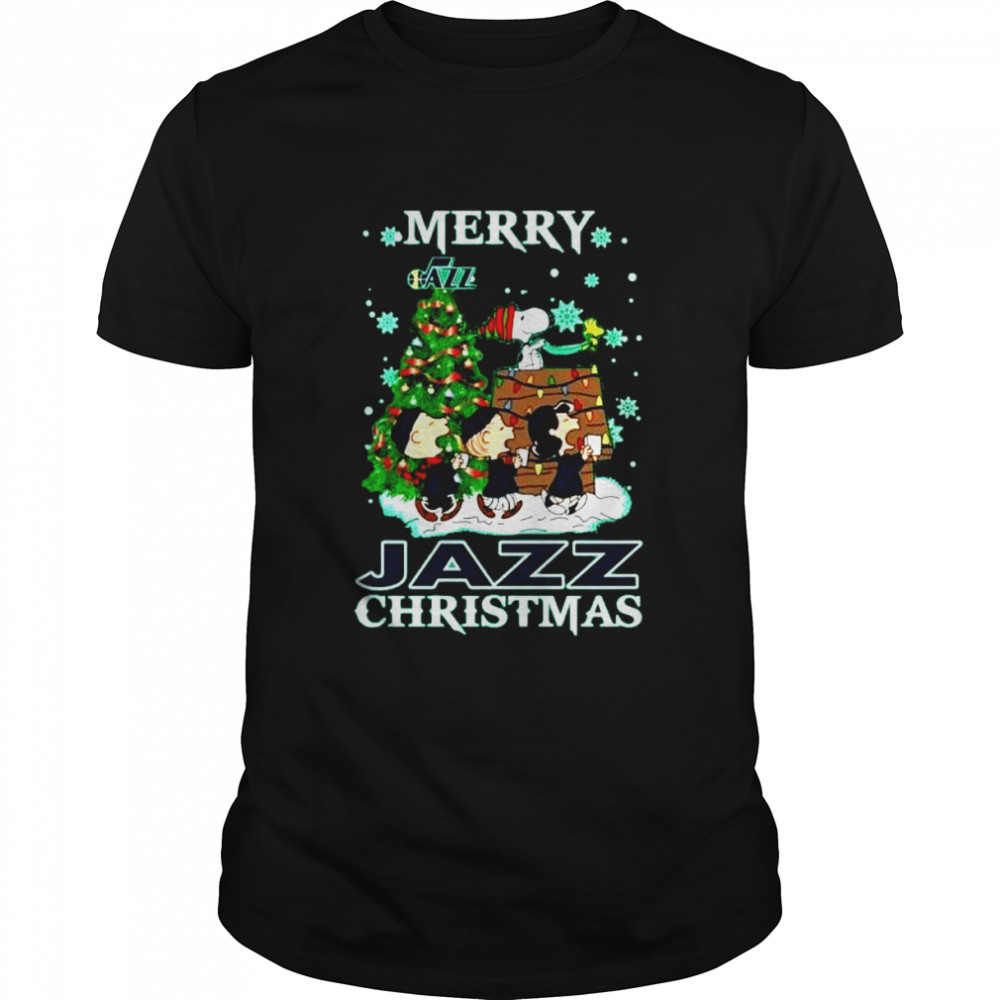 Snoopy and Friends Merry Utah Jazz Christmas shirt