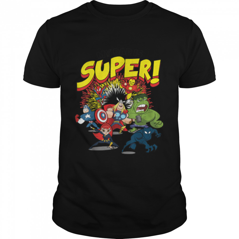 Marvel Father’s Day My Dad Is Super Avengers Breakthrough T-Shirt B07R9H8LS4