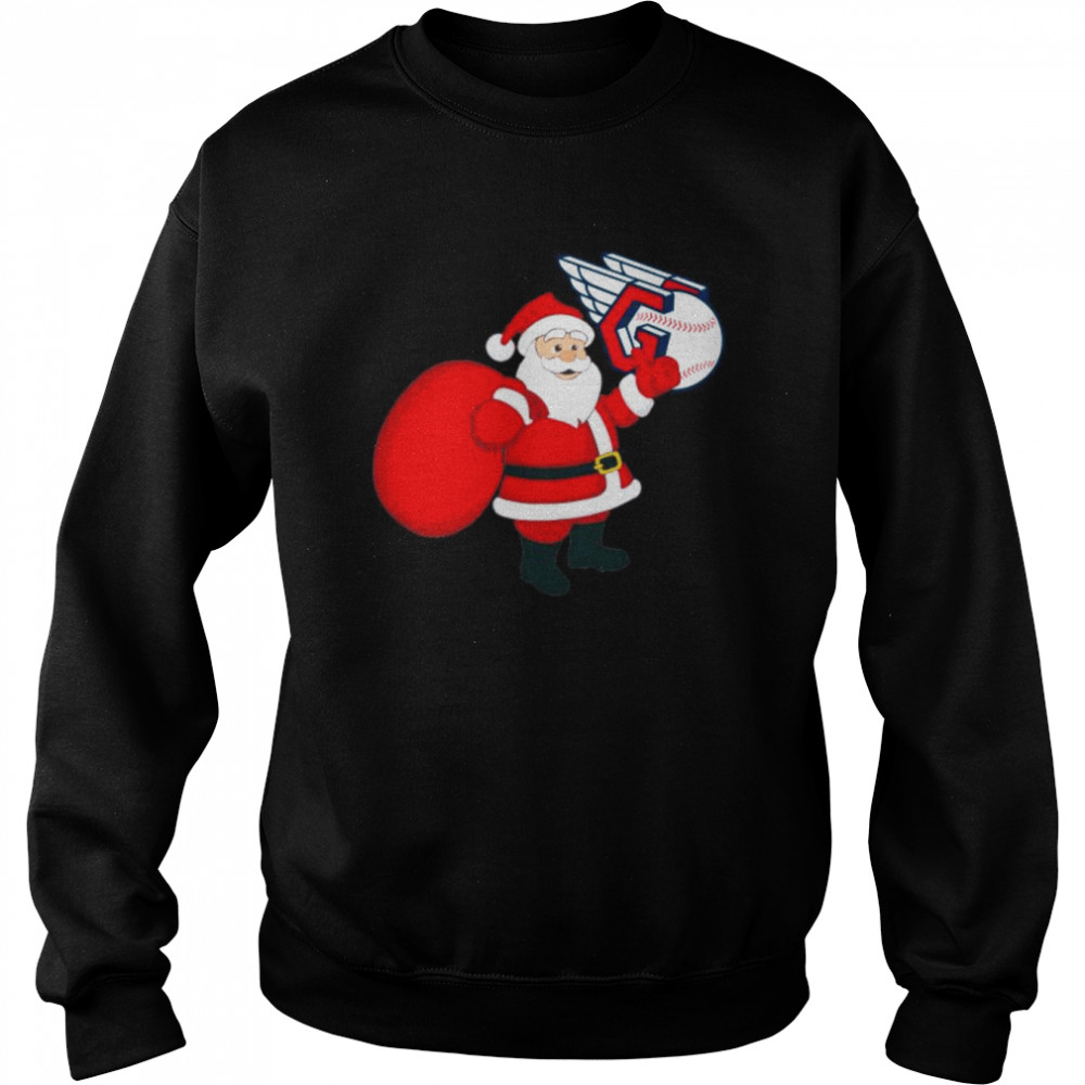 Santa Claus Cleveland Guardians MLB Christmas 2022 shirt Unisex Sweatshirt