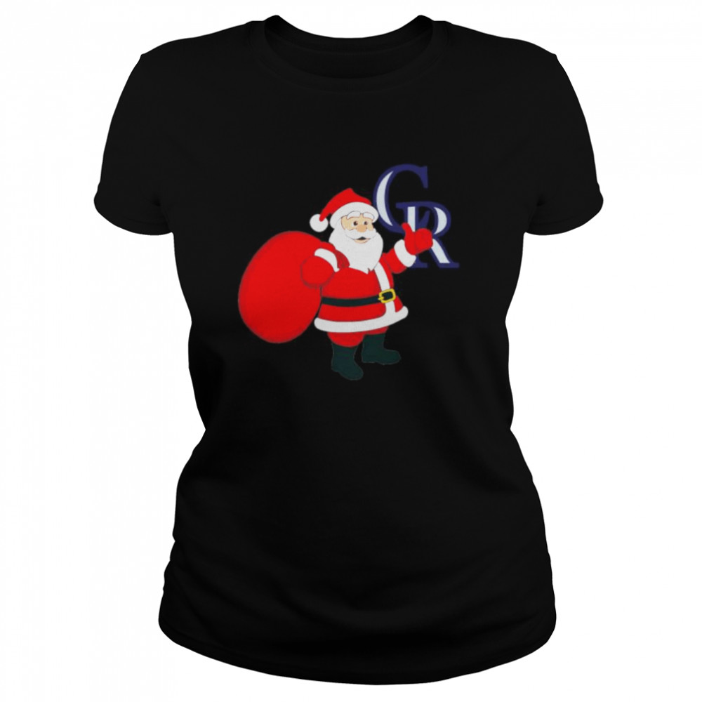 Santa Claus Colorado Rockies MLB Christmas 2022 shirt Classic Women's T-shirt